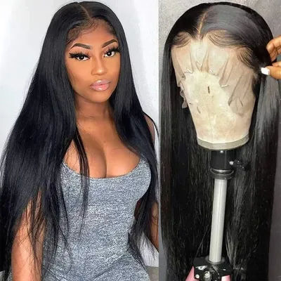 Brazilian 13x4 13x6 Lace Frontal Wig 30 32 34 Inch Straight Lace Front Wig Human Hair 180% 4x4