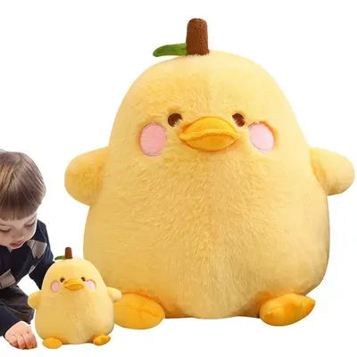 Plush Duck 2-in-1 Duck And Pear Plush Toy Soft Stuffed Animal Sleeping Pillow Cute Duck Plushies