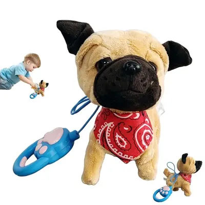 Electronic Interactive Pet Dog Walking Puppy Stuffed Animal Robot Dog Plush Toy With Remote Control