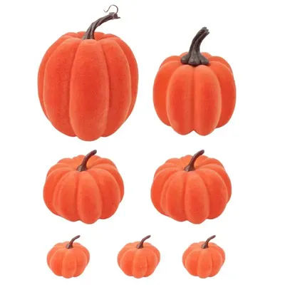 Orange Artificial Pumpkins 7X Fall Pumpkin Decorations Thanksgiving Decorations Pumpkin Fall