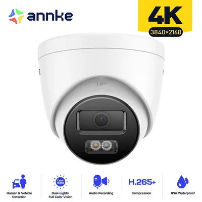 ANNKE Ultra HD 8MP POE Camera Human Vehicle Detection Outdoor Security Network EXIR Night Vision