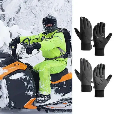 Waterproof Winter Gloves Screen Touch Non-Slip Mittens Men Women Windproof Gloves For Biking