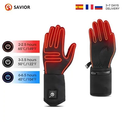 Savior S13 Heated Waterproof Motorcycle Gloves Guantes Motorbike Riding Heating Gloves Touch Gloves