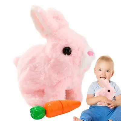 Interactive Bunny Toys for Kids Plush Stuffed Rabbit Electronic Children's Toys Electronic Hopping