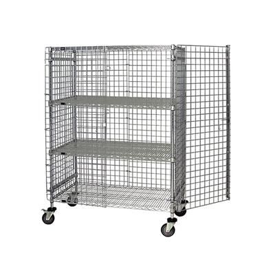 Quantum Food Service M1848-69SEC-2 48" Mobile Security Cage, 18"D, Silver