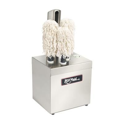 Winco GP-3MINI-CE 3 Brush Stemware Dryer/Polisher - 290 Glasses/hr, Silver, 220-240v