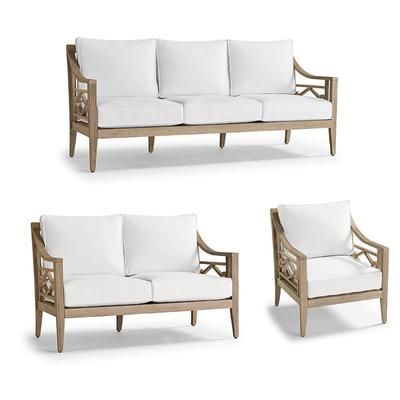Surrey Hill Seating Replacement Cushions - Loveseat, Solid, Rumor Vanilla Loveseat - Frontgate