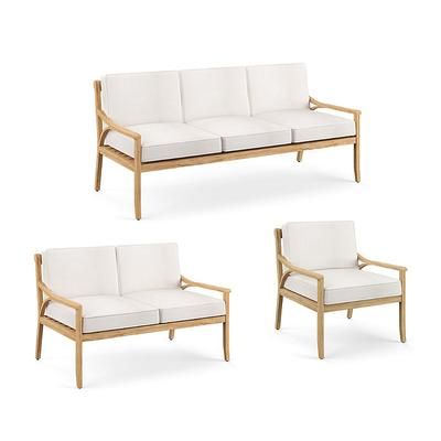 Ambra Seating Replacement Cushions - Lounge Chair, Stripe, Cara Stripe Cobalt Lounge Chair - Frontgate