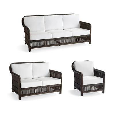 Rockland Seating Replacement Cushions - Loveseat, Solid, Rumor Midnight - Frontgate