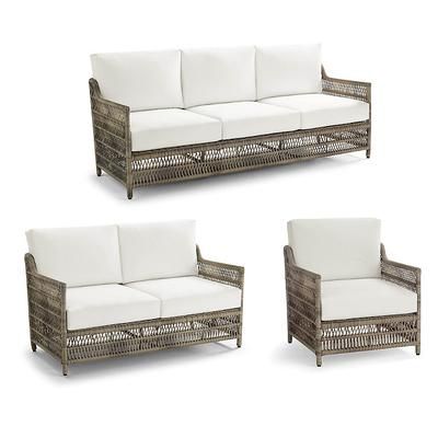 Vercana Seating Replacement Cushions - Lounge Chair, Sunbrella Rain, Rain Resort Stripe Sand - Frontgate