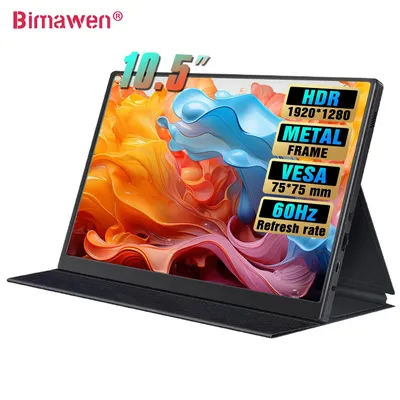Bimawen 10.5 Inch Portable Monitor FHD 1920x1280 IPS 100% SRGB Laptop Monitor for Computer PC Phone Mac Xbox HDMI Gaming Monitor