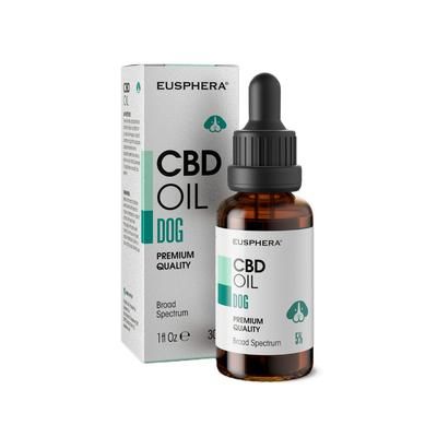 Olio CBD per il benessere dei cani ad azione tranquillante - Eusphera