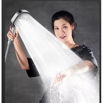 New 13CM Large Panel 3 Modes Shower Head High Pressure Water Massage Shower With Head Filter Element Bathroom Accessories