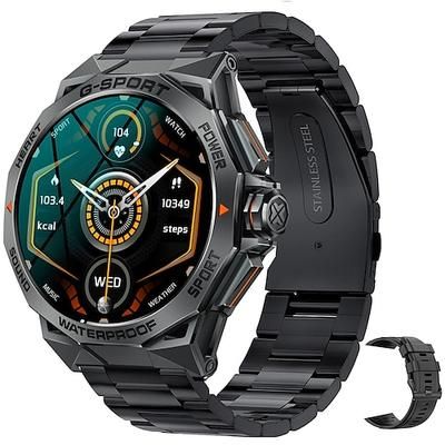 imosi 1.43amoled hd bluetooth chiamata smart watch uomo contapassi frequenza cardiaca sport all'aria aperta fitness ip68 vita impermeabile acciaio smartwatch per android ios