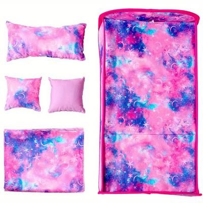 TEMU 18 Inch Girl Doll Bed And Accessories Includes Doll Bed And Quilt Pillow Throw Pillow Fits 18 Inch Girl Doll - Great Gift For Your Child!