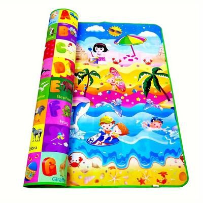 TEMU Double-sided 200x180cm Baby Crawling Mat: Eva Moisture-proof Waterproof Foam Floor Mat, Game Mat For 0-3 Year Olds, Pvc Surface