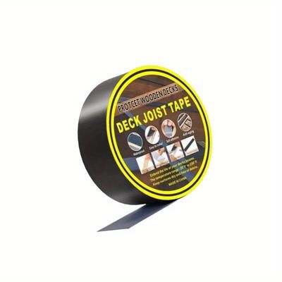 "TEMU Super Strong Adhesive & Waterproof Joist Tape For Decks - 1.97" X 49.21' Roll, Weather-resistant Butyl Sealant For Wood Joists, Beams & Roofs"