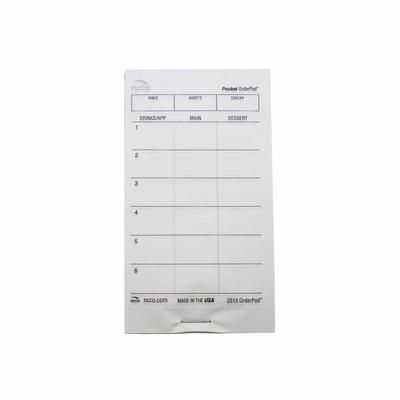 National Checking Company 2515SP Guest Check - 1 Part Booked, 1 Lines, White, Case of 5000
