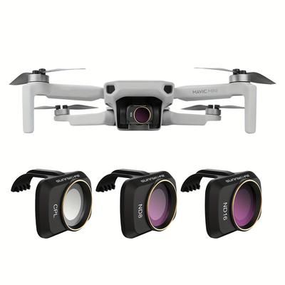 TEMU Globact Nd Filters Set For Dji Mini: Cpl, Nd8, Nd16, Multi-coated Optical Glass Filters, Waterproof, Compatible With Dji Mini/mini 2/mini Se/ Drones (3 Pieces)