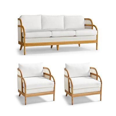 Bryant Seating Replacement Cushions - Sofa, Solid, Classic Linen Bleu - Frontgate
