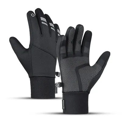 Winter Outdoor Cycling Gloves Thicken Warm Windproof Breathable Touch Screen Silicone Anti-slip Gloves Sports Ski Riding Gloves
