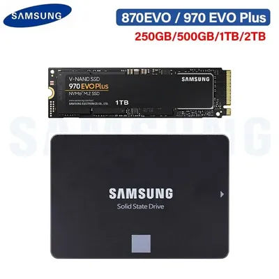 Samsung 2.5'' SATAIII SSD 870 Evo 970 EVO Plus NVMe M.2 SSD 2TB 1TB 500GB 250GB Internal Solid State Drive Storage Disk