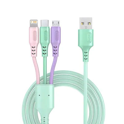 1.2M 3 in 1 Fast Charging Cable USB Type C Cable Multi Mobile Phone Charger USB C Data Cable for