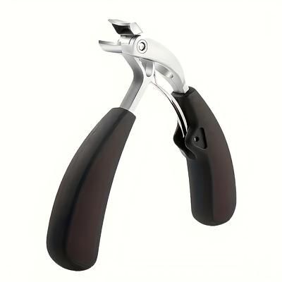 TEMU 1pc Modern Stainless Clippers With Blade, Heavy-duty Nail Clipper With Curved Design, Large Opening For Thick Nails, Elderly-friendly, With Precision Trimming For Men's Toenails