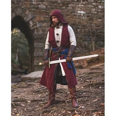 Medievale Rinascimento 17° secolo Camicia Tunica Ranger Elfico Tiro con l'arco Costume Per uomo Vichingo Fantasia Halloween Carnevale Mascherata LARP Adulti Camicia