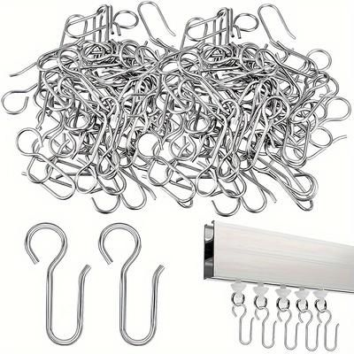 TEMU 60pcs Curtain Hooks, S Hooks For Hanging, Drapery Hooks Set For Window Accessories