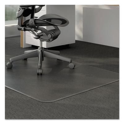 Alera MAT4660CLPR Moderate Use Studded Chair Mat for Low Pile Carpet, 46 x 60, Rectangular, Clear