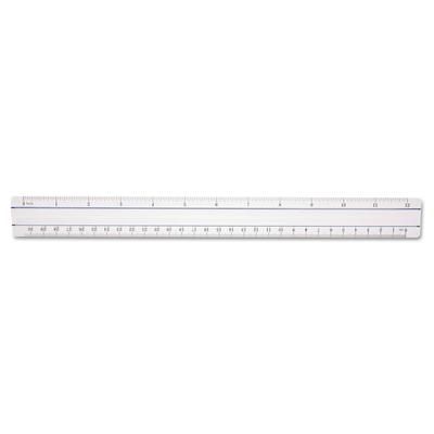 Acme 15571 12" Magnifying Ruler, Standard/Metric, Plastic, Clear ACM15571