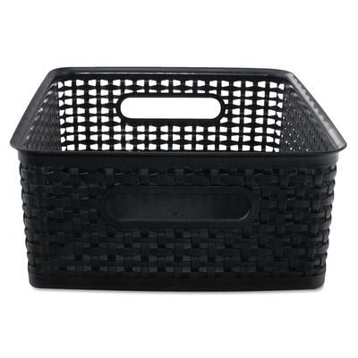Advantus 40327 Weave Bins, 14.25 x 10.25 x 4.75, Black, 2/Pack - Pack of 2 AVT40327