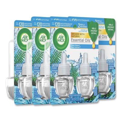 Air Wick 62338-79717 Scented Oil Refill, Fresh Waters, 0.67 oz, 2/Pack, 6 Pack/Carton - 6 Packs of 2 REC79717