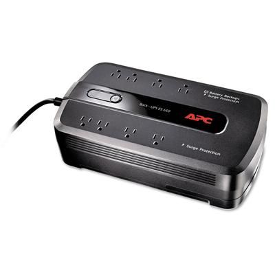 APC BE650G1 Back-UPS ES 650 Battery Backup System, 8 Outlets, 650VA, 340 J APWBE650G1
