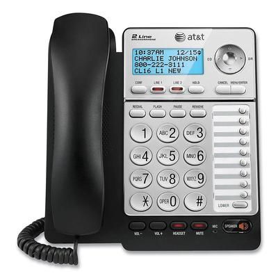 AT&T ML17928 Two-Line Corded Speakerphone, Black/Silver ATTML17928