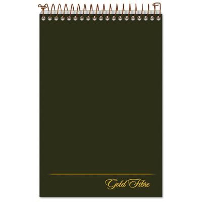 Ampad 20-806 Gold Fibre Steno Pads, Gregg Rule, Designer Green/Gold Cover, 100 White 6 x 9 Sheets