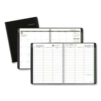 At-A-Glance 70950G05 Recycled Weekly Vertical-Column Format Appointment Book, 11 x 8.25, Black Cover, 12-Month (Jan to Dec): 2024 AAG70950G05