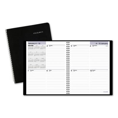 At-A-Glance G535-00 DayMinder Open-Schedule Weekly Appointment Book, 8.75 x 7, Black Cover, 12-Month (Jan to Dec): 2024 AAGG53500