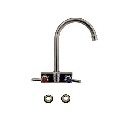 BK Resources EVO4SM4G Evolution Splash Mount Stainless Steel Faucet, 9.06" Height/4.5" Reach, Stainless Steel