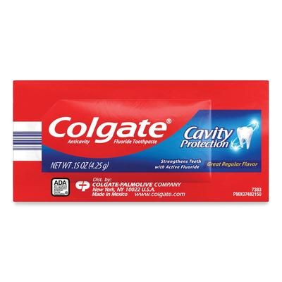 Colgate Palmolive 50130 Cavity Protection Toothpaste, Regular Flavor, 0.15 oz Sachet, 1,000/Carton - Case of 1000 CPC50130