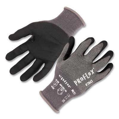 Ergodyne 10524 ProFlex 7043 ANSI A4 Nitrile Coated CR Gloves, Gray, Large, 1 Pair, Ships in 1-3 Business Days - 1 Pair EGO10524