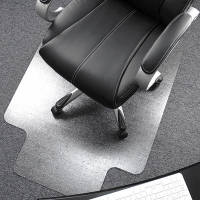 Floortex 1115223LR Chairmat, w/Lip, Lip 10" x 20", 48" x 60", Clear