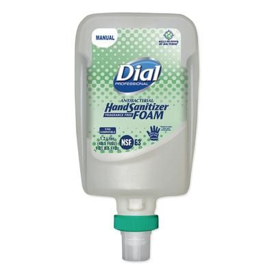 Dial Professional 19038 FIT Fragrance-Free Antimicrobial Foaming Hand Sanitizer Manual Dispenser Refill, 1200 mL, 3/Carton - Case of 3 DIA19038