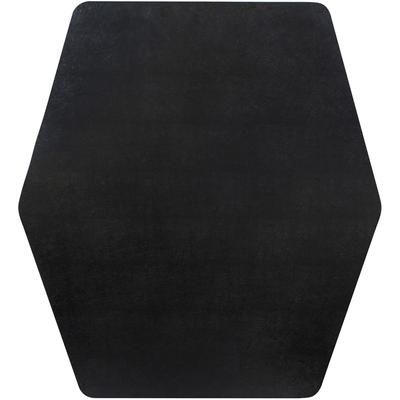 E.S. Robbins 121562 Game Zone Chair Mat - Medium Pile Carpet, Hard Floor - 46" Length x 42" Width - Hexagon - Vinyl - Black ESR121562