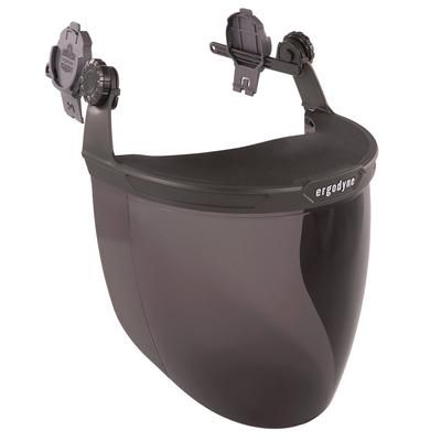 Ergodyne 60244 Skullerz 8994 Anti-Scratch/Anti-Fog Hard Hat Face Shield, Cap-Style/Safety Helmet Adapter, Smoke Lens, Ships in 1-3 Bus Days EGO60244