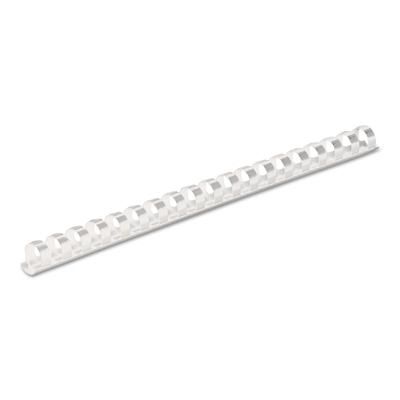 Fellowes 52372 Plastic Comb Bindings, 1/2" Diameter, 90 Sheet Capacity, White, 100/Pack - Pack of 100