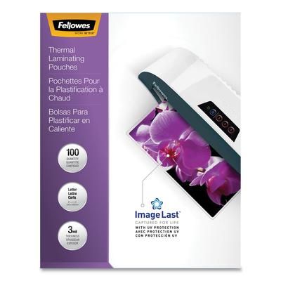 Fellowes 52454 ImageLast Laminating Pouches with UV Protection, 3 mil, 9" x 11.5", Clear, 100/Pack - Pack of 100