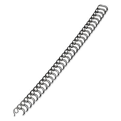 Fellowes 52541 Wire Bindings, 3/8" Diameter, 80 Sheet Capacity, Black, 25/Pack - Pack of 25