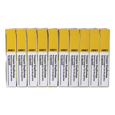 First Aid Only AN-5071-10 First-Aid Refill Sling/Tourniquet Triangular Bandages, 40 x 40 x 56, 10/Pack - Pack of 10 FAOAN507110